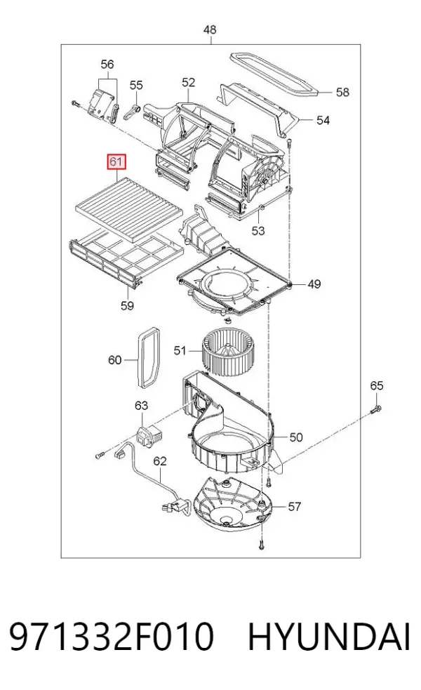 Filtr kabiny 971332F010 Hyundai/Kia