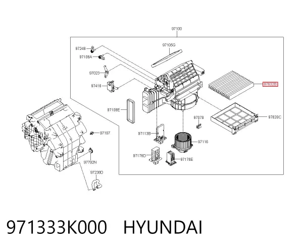 Filtr kabiny 971333K000 Hyundai/Kia
