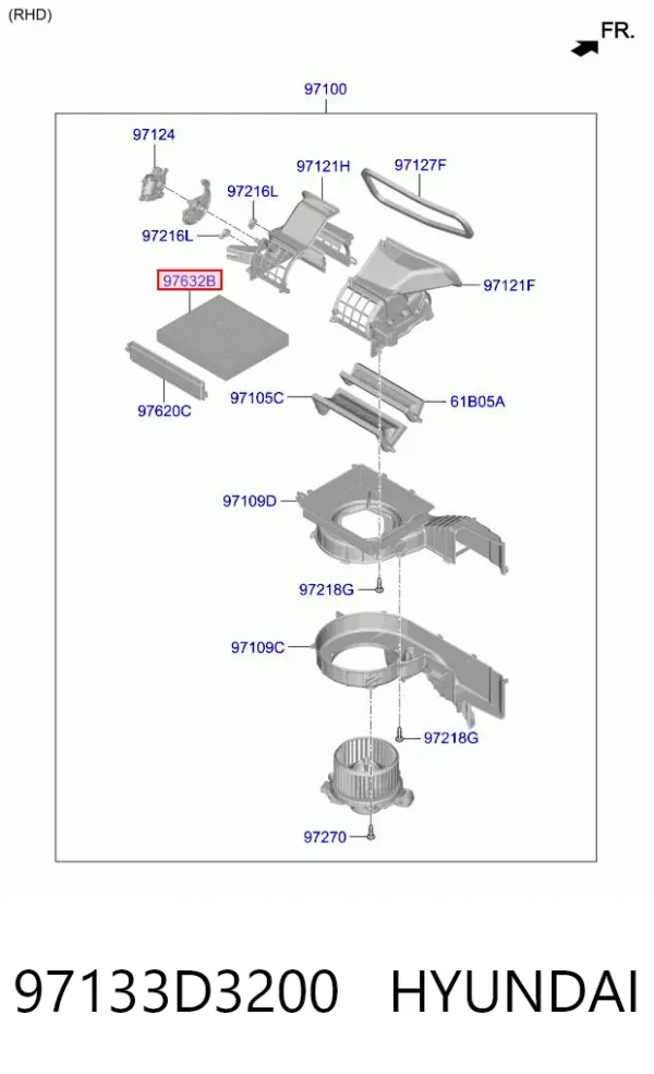 Filtr kabiny 97133D3200 Hyundai/Kia