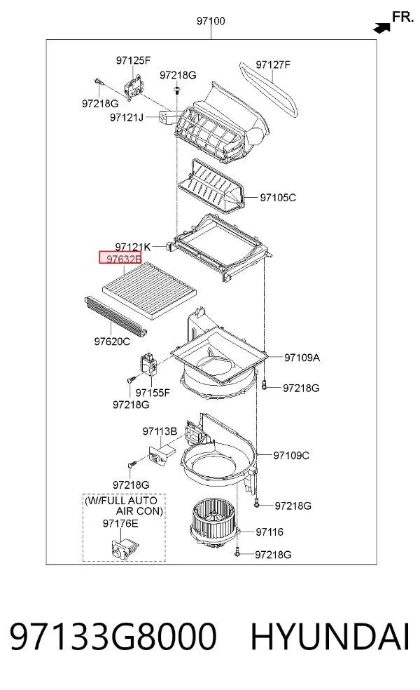 Filtr kabiny 97133G8000 Hyundai/Kia