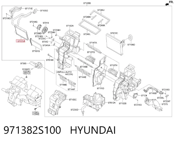Chłodnica nagrzewnicy (ogrzewacza) 971382S100 Hyundai/Kia