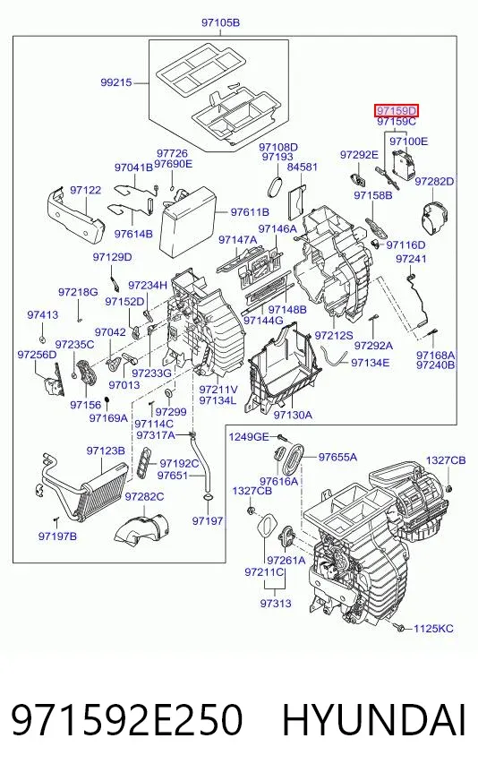 Silniczek klapy nagrzewnicy 971592E250 Hyundai/Kia