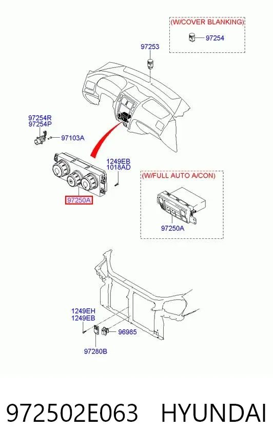 Sterownik trybów ogrzewania/klimatyzacji Hyundai Tucson I