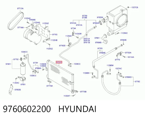Chłodnica klimatyzacji 9760602200 Hyundai/Kia