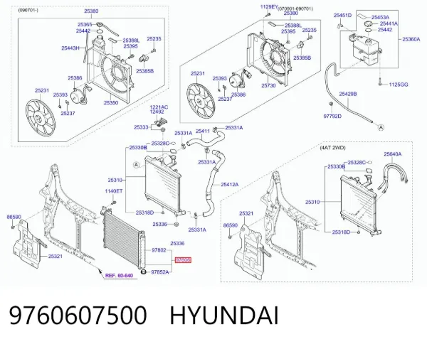 Chłodnica klimatyzacji 9760607500 Hyundai/Kia
