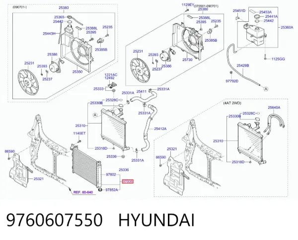 Chłodnica klimatyzacji 9760607550 Hyundai/Kia