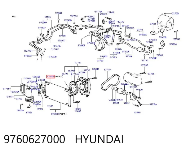 Chłodnica klimatyzacji Hyundai Coupe I