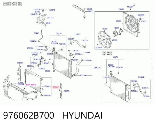 Chłodnica klimatyzacji 976062B700 Hyundai/Kia