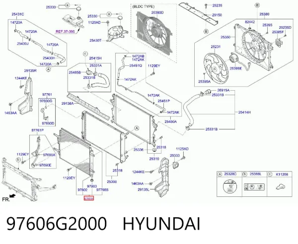 Chłodnica klimatyzacji 97606G2000 Hyundai/Kia