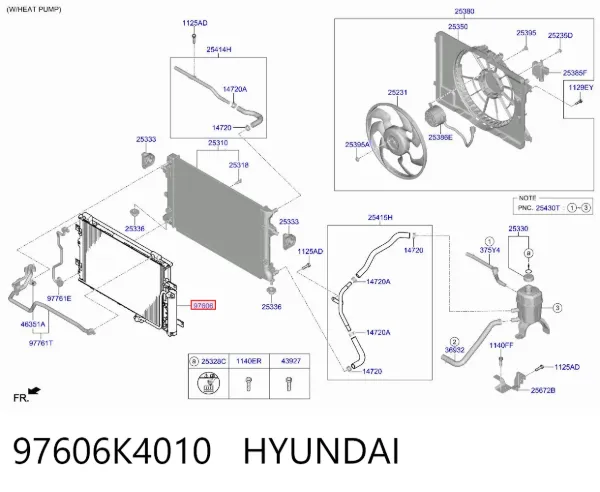 Chłodnica klimatyzacji 97606K4010 Hyundai/Kia
