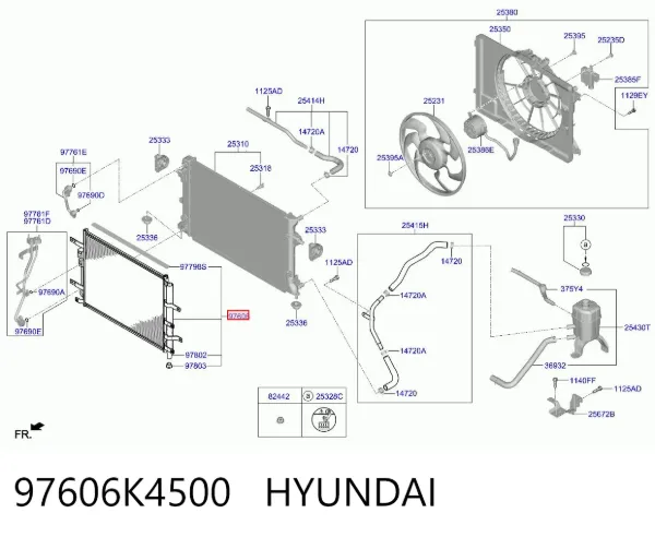 Chłodnica klimatyzacji 97606K4500 Hyundai/Kia