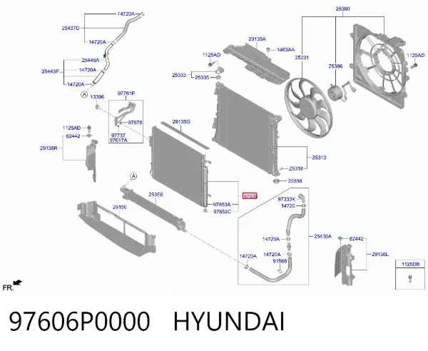 Chłodnica klimatyzacji 97606P0000 Hyundai/Kia