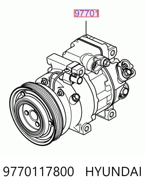 Sprężarka klimatyzacji 9770117800 Hyundai/Kia