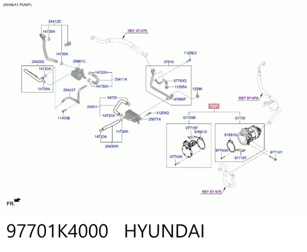 Sprężarka klimatyzacji 97701K4000 Hyundai/Kia