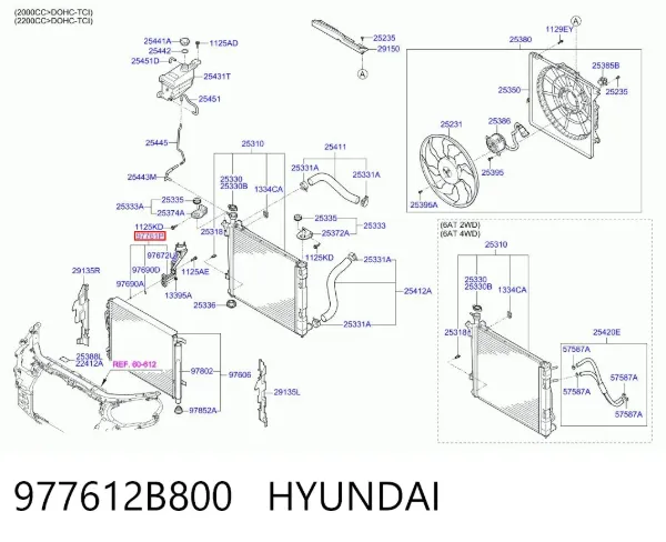  977612B800 Hyundai/Kia
