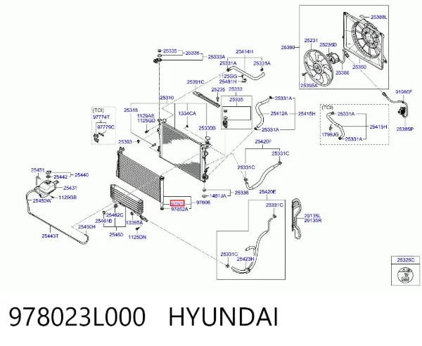 Osuszacz klimatyzacji 978023L000 Hyundai/Kia