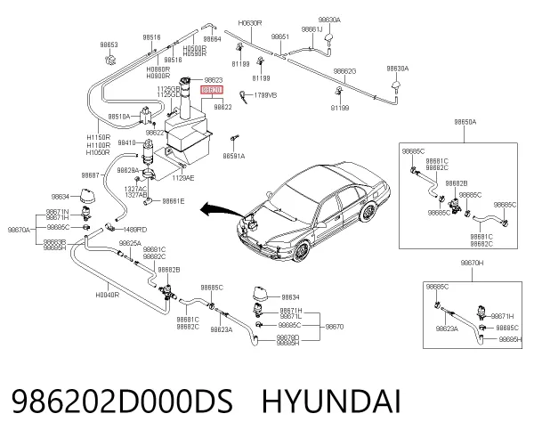 Zbiorniczek spryskiwacza szyb Hyundai Elantra III