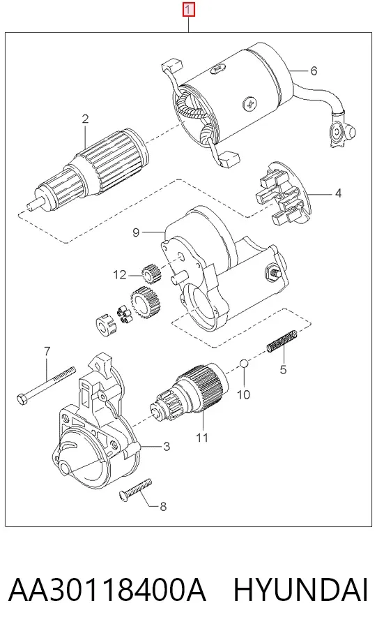 Rozrusznik AA30118400A Hyundai/Kia