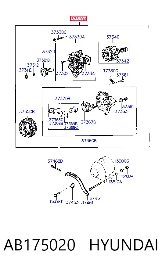 Alternator AB175020 Hyundai/Kia