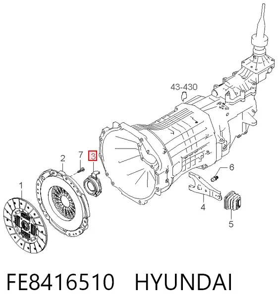Łożysko wyciskowe sprzęgła FE8416510 Hyundai/Kia
