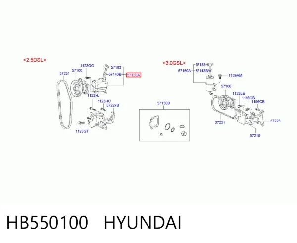 Zbiornik płynu wspomagania HB550100 Hyundai/Kia