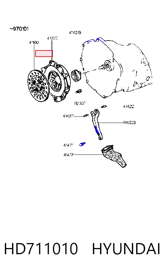 Tarcza sprzęgła HD711010 Hyundai/Kia