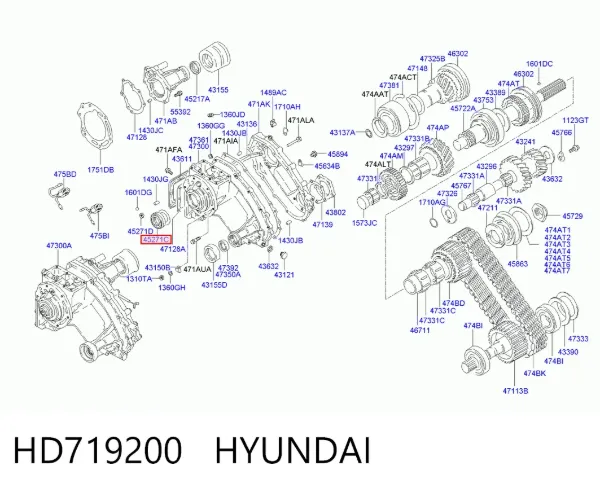 Uszczelniacz skrzyni rozdzielczej, wału sprzęgłowego HD719200 Hyundai/Kia