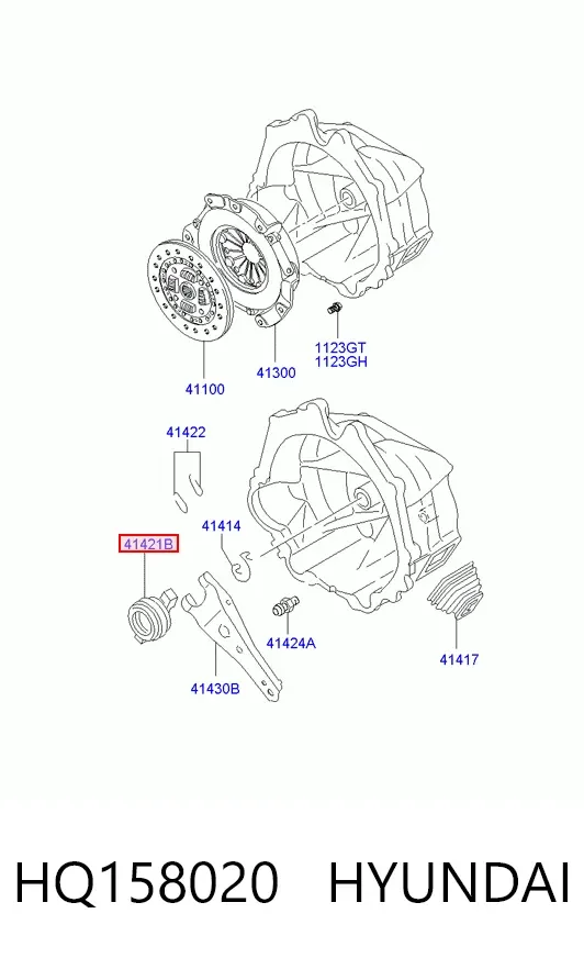 Łożysko wyciskowe sprzęgła HQ158020 Hyundai/Kia