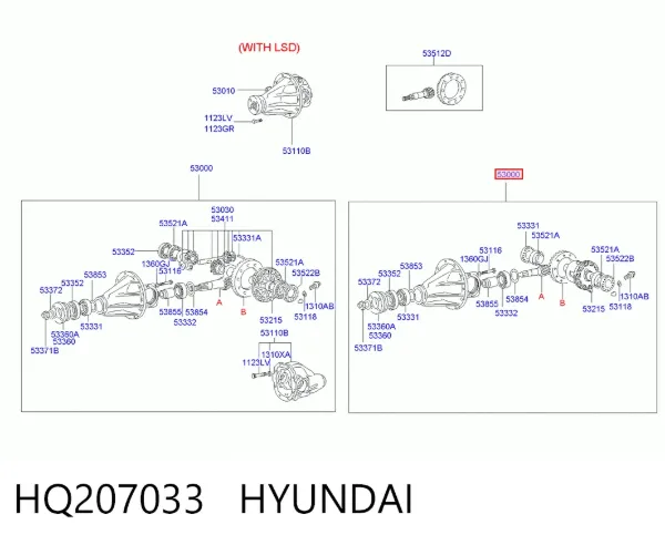 Reduktor mostu tylnego Hyundai Galloper JK