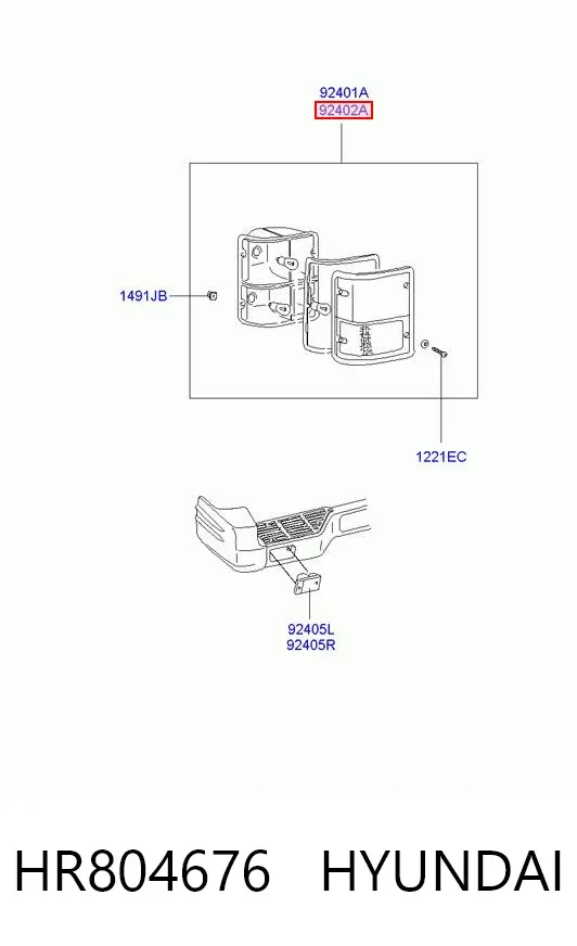 Lampa zespolona tylna prawa Hyundai Galloper JK