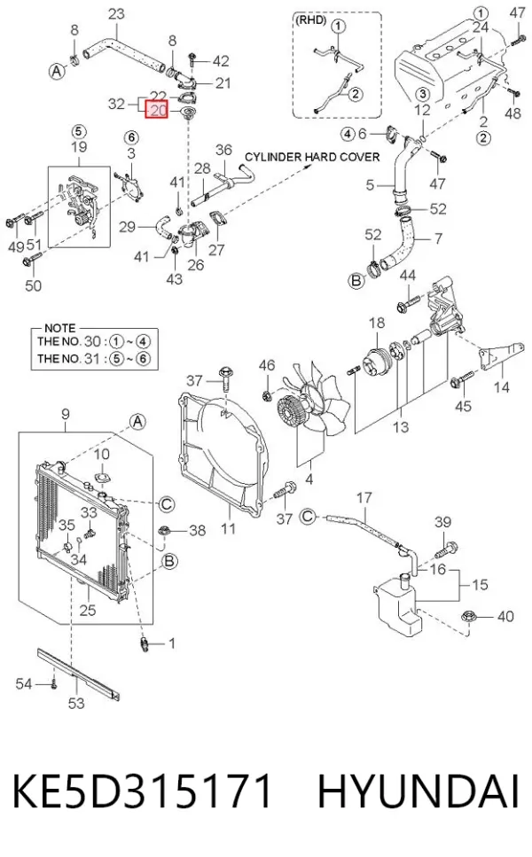 Termostat KE5D315171 Hyundai/Kia