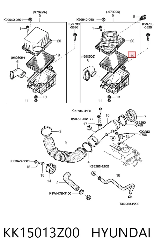 Filtr powietrza KK15013Z00 Hyundai/Kia