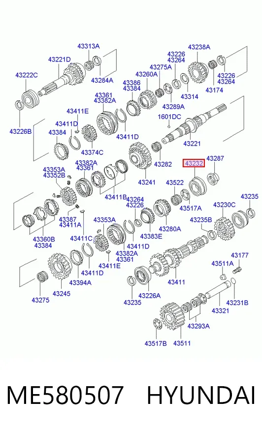 Lożysko piasty tylnej ME580507 Hyundai/Kia