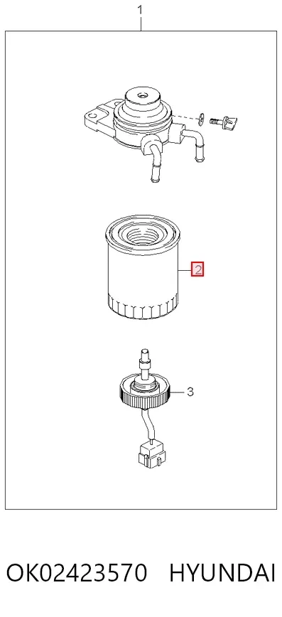 Filtr paliwa OK02423570 Hyundai/Kia