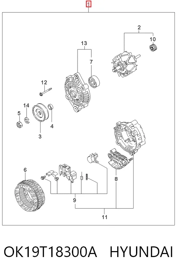 Alternator OK19T18300A Hyundai/Kia