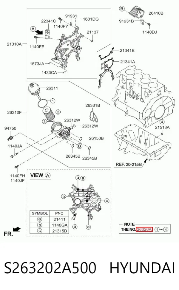 Filtr oleju S263202A500 Hyundai/Kia