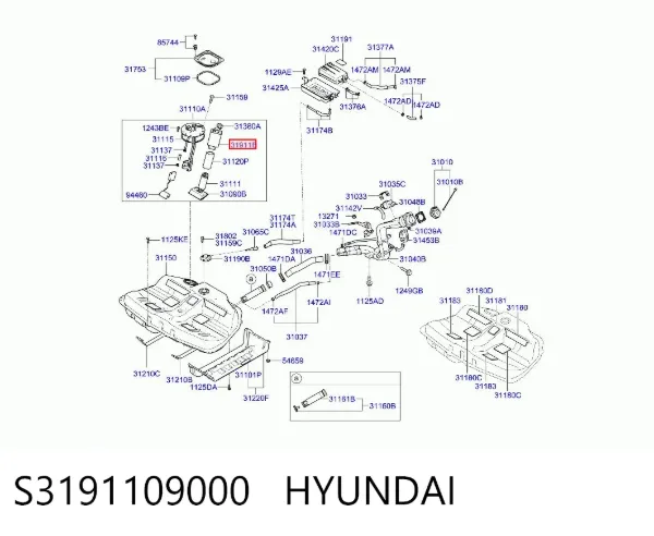 Filtr paliwa S3191109000 Hyundai/Kia