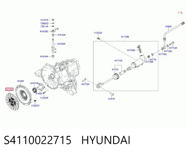 Tarcza sprzęgła S4110022715 Hyundai/Kia