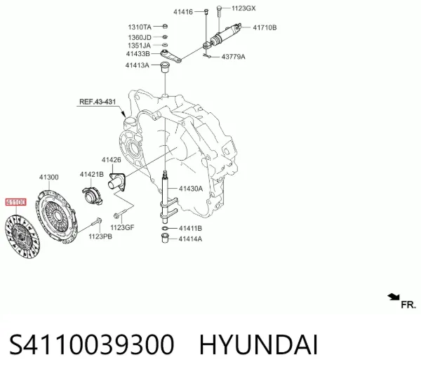 Tarcza sprzęgła S4110039300 Hyundai/Kia
