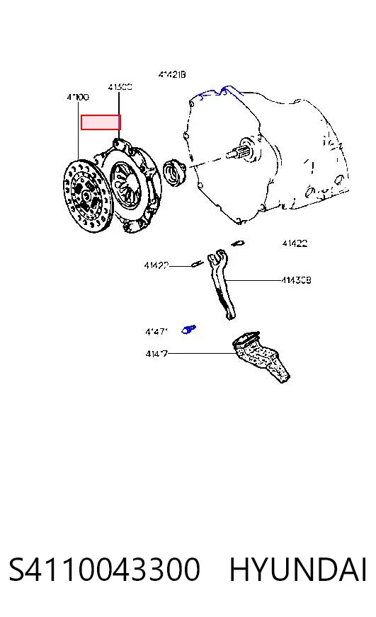 Tarcza sprzęgła S4110043300 Hyundai/Kia