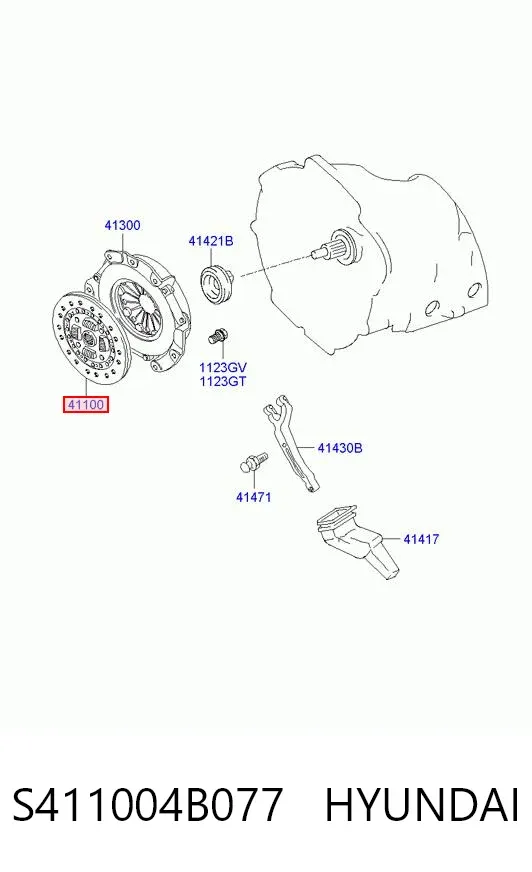 Tarcza sprzęgła S411004B077 Hyundai/Kia