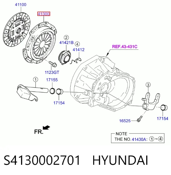 Docisk sprzęgła S4130002701 Hyundai/Kia