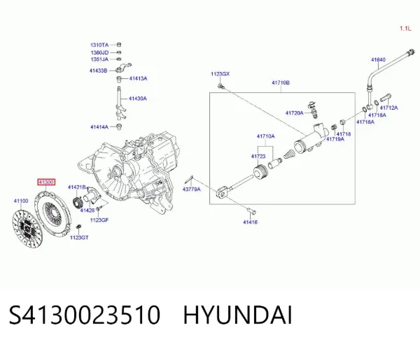 Docisk sprzęgła S4130023510 Hyundai/Kia