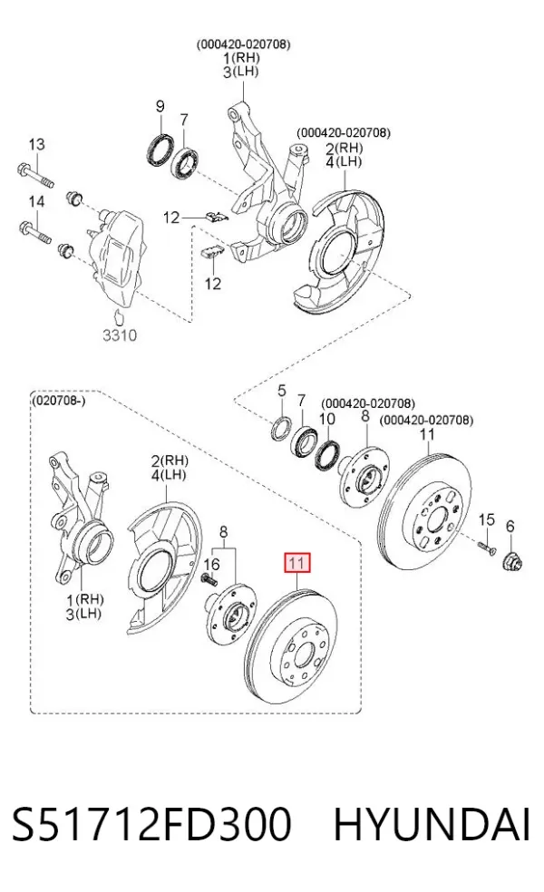 Tarcza hamulcowa przednia S51712FD300 Hyundai/Kia