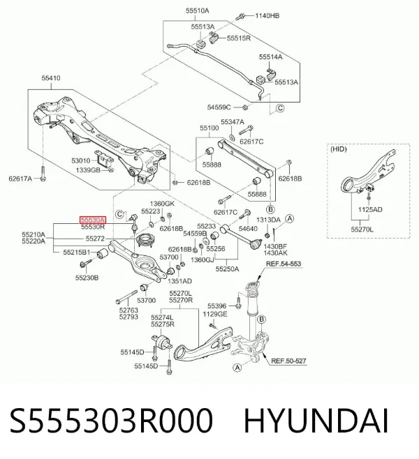 Łącznik stabilizatora tylnego S555303R000 Hyundai/Kia