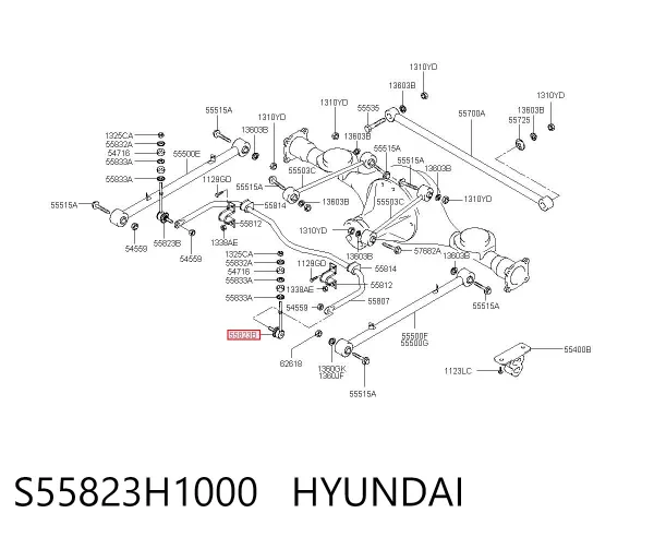 Łącznik stabilizatora tylnego S55823H1000 Hyundai/Kia
