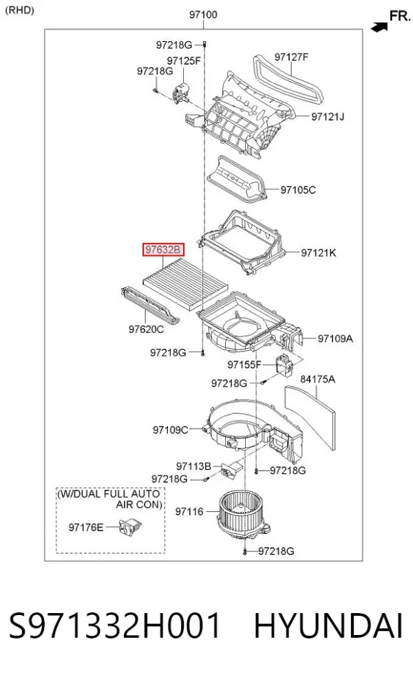 Filtr kabiny S971332H001 Hyundai/Kia