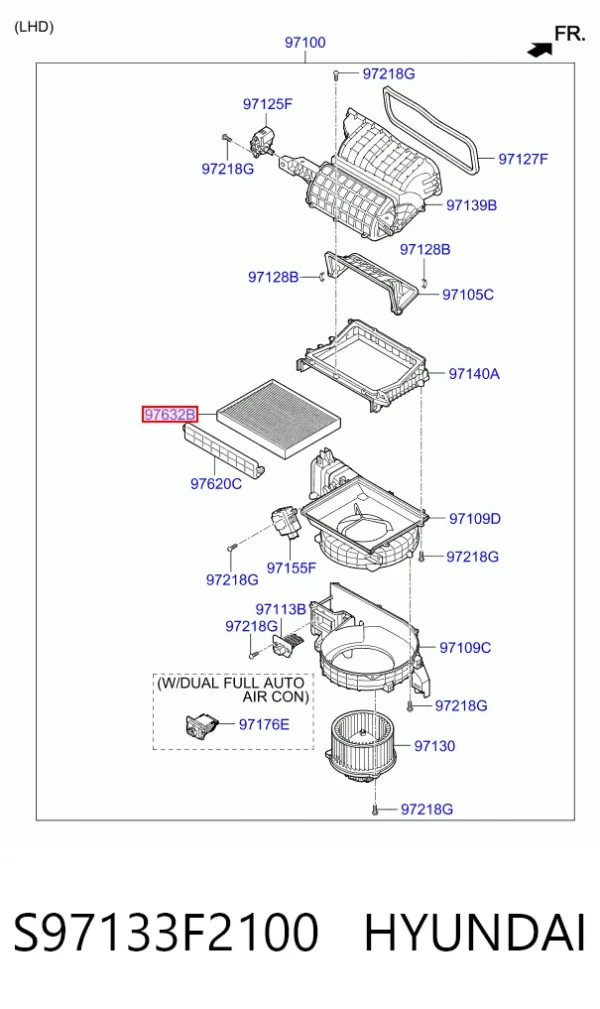 Filtr kabiny S97133F2100 Hyundai/Kia