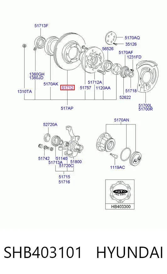 Tarcza hamulcowa przednia SHB403101 Hyundai/Kia