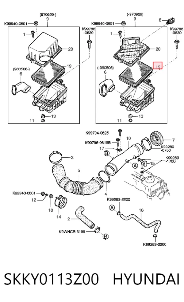 Filtr powietrza SKKY0113Z00 Hyundai/Kia
